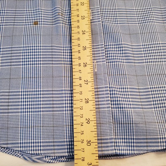 Nordstrom Signature men's trim fit cotton dress shirt blue size 34/35. neck 16.5 - Picture 12 of 13